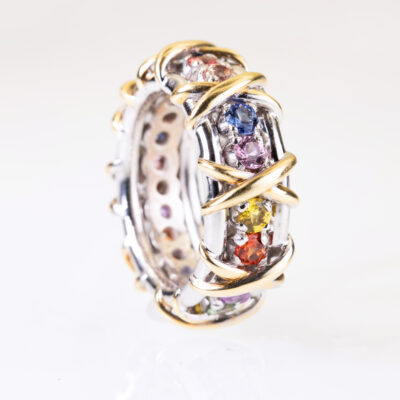 Bicolour sapphire ring